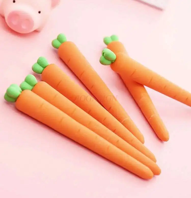 school supplies 3pcs Creative cute children's pen-shaped carrot carrot