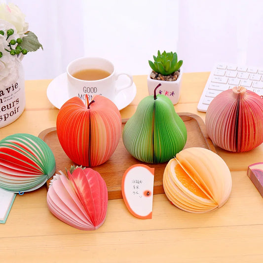 Creative sticky note book cute fruit and vegetable shape sticky note