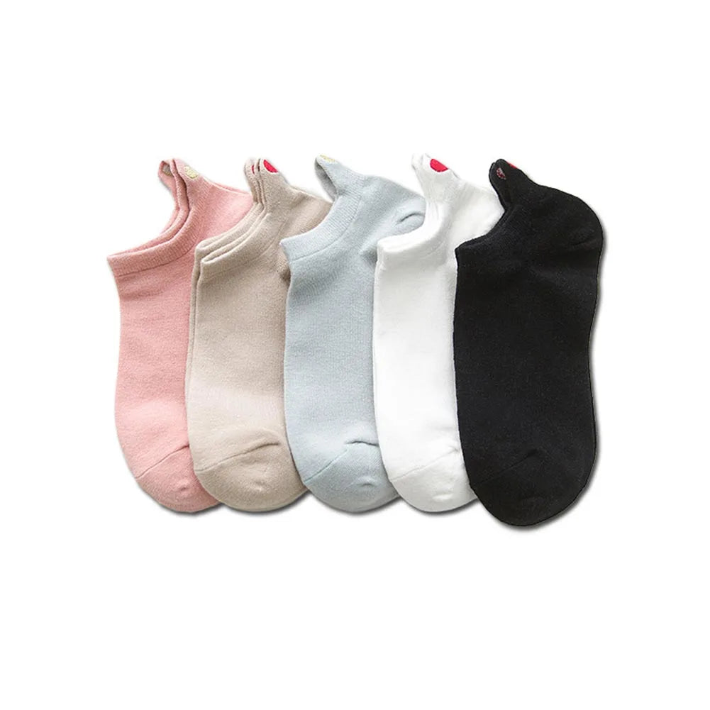 1 Pair New Fashion Socks Woman  Spring Ankle Socks Girls Cotton Color