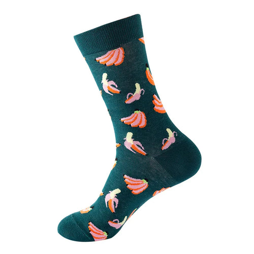 Fruit Socks Series Autumn Winter Men Socks Funny Socks Avocado Socks