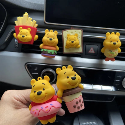 Cute Car Air Outlet Clip Anime sweetmeats Pooh Bear Fragrance Decor