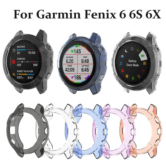 Soft TPU Protector Case Cover For Garmin Fenix 6 6S 6X Smart Watch
