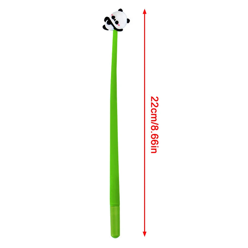 Cute Panda Shape Gel Pen Bamboo Swing Signature Pen Cartoon Silicone