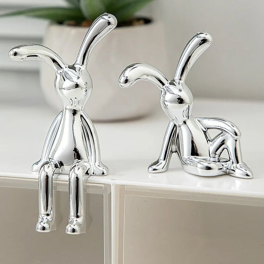 Cute Rabbit Decorative Ornaments Long Eared Rabbit Eco-friendly