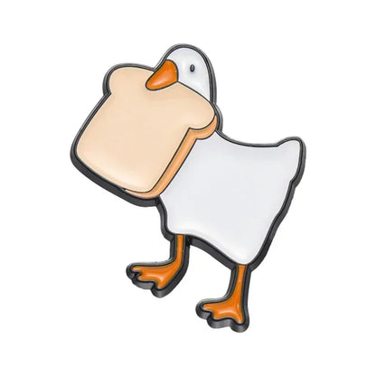Cute Swan Brooch Cartoon Animal Metal Badge Creative European and