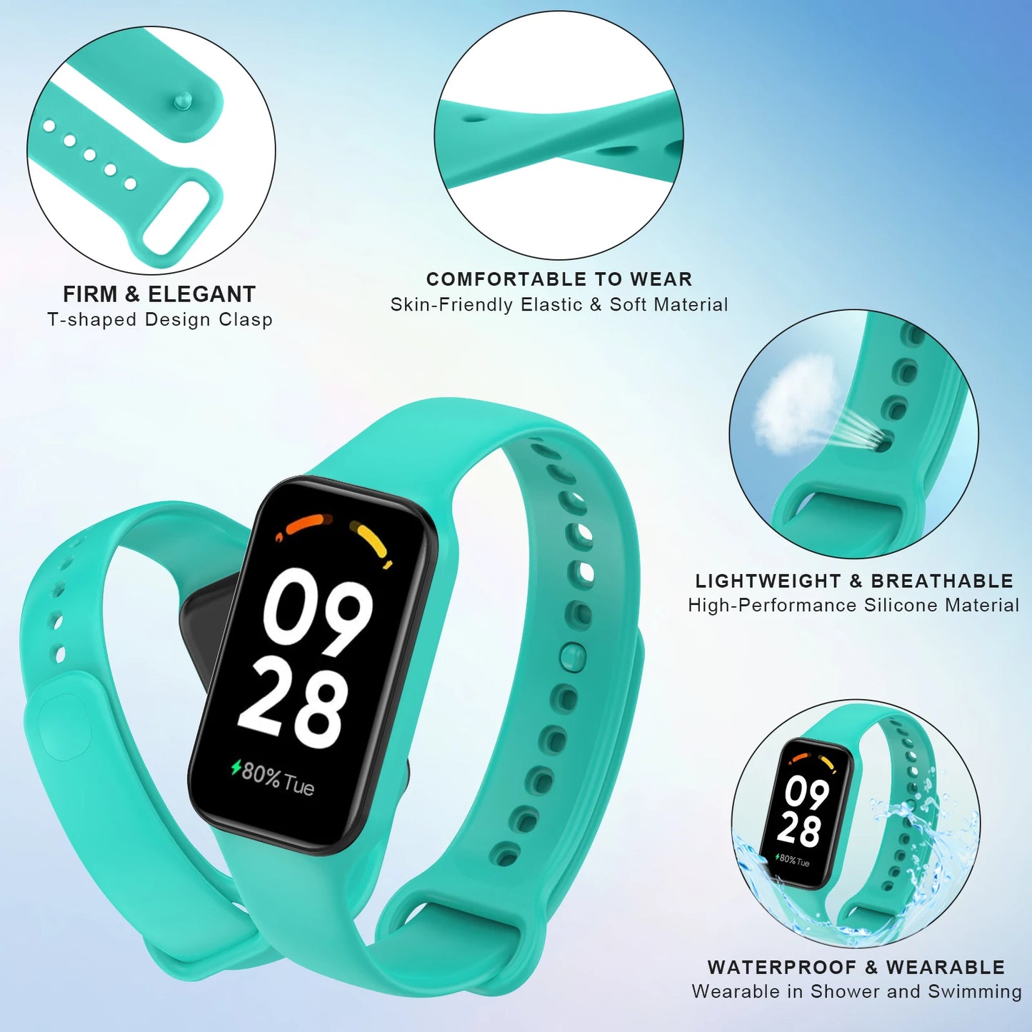Soft TPU Strap For Xiaomi Redmi Band 2 Belt Smart Watchband Sport