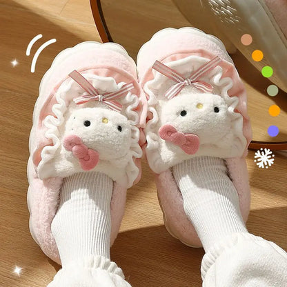 Kawaii hello kitty Cotton Slippers Cartoon Sanrio Kuromi My Melody