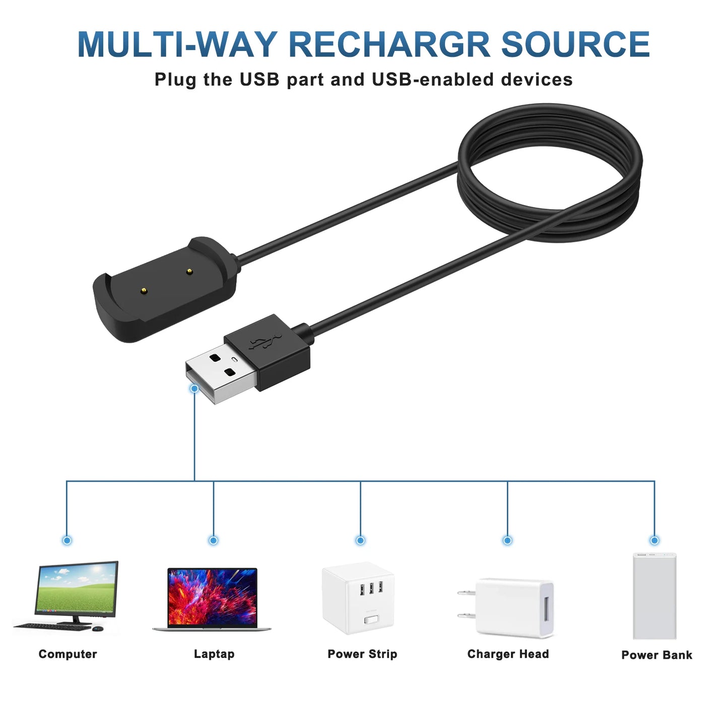 USB Charger For Huami Amazfit T-Rex/Amazfit GTS/Amazfit GTR 42MM 47MM