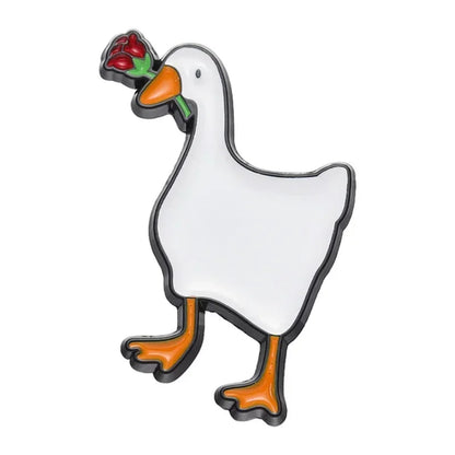 Cute Swan Brooch Cartoon Animal Metal Badge Creative European and