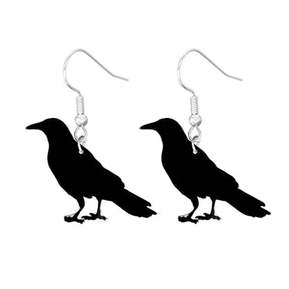 Halloween Earrings Cute Cartoon Cat Crow UFO Bat Design Dangle