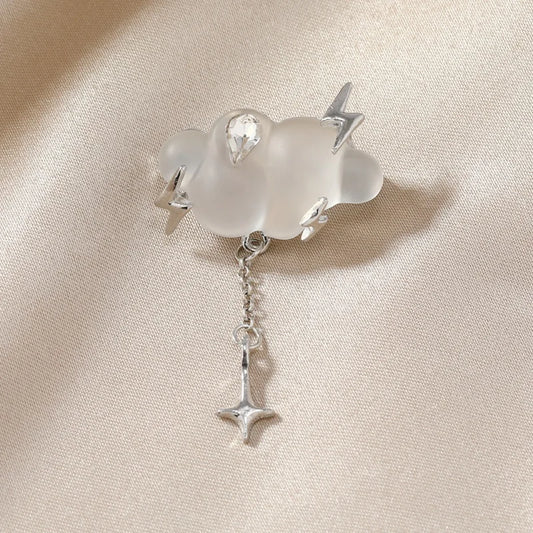 Creative New Cloud Brooch Cute Natural Weather Thunderstorm Pendant
