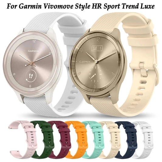 For Garmin Vivomove Style hr Sport Trend Luxe Sport Watch Strap Band
