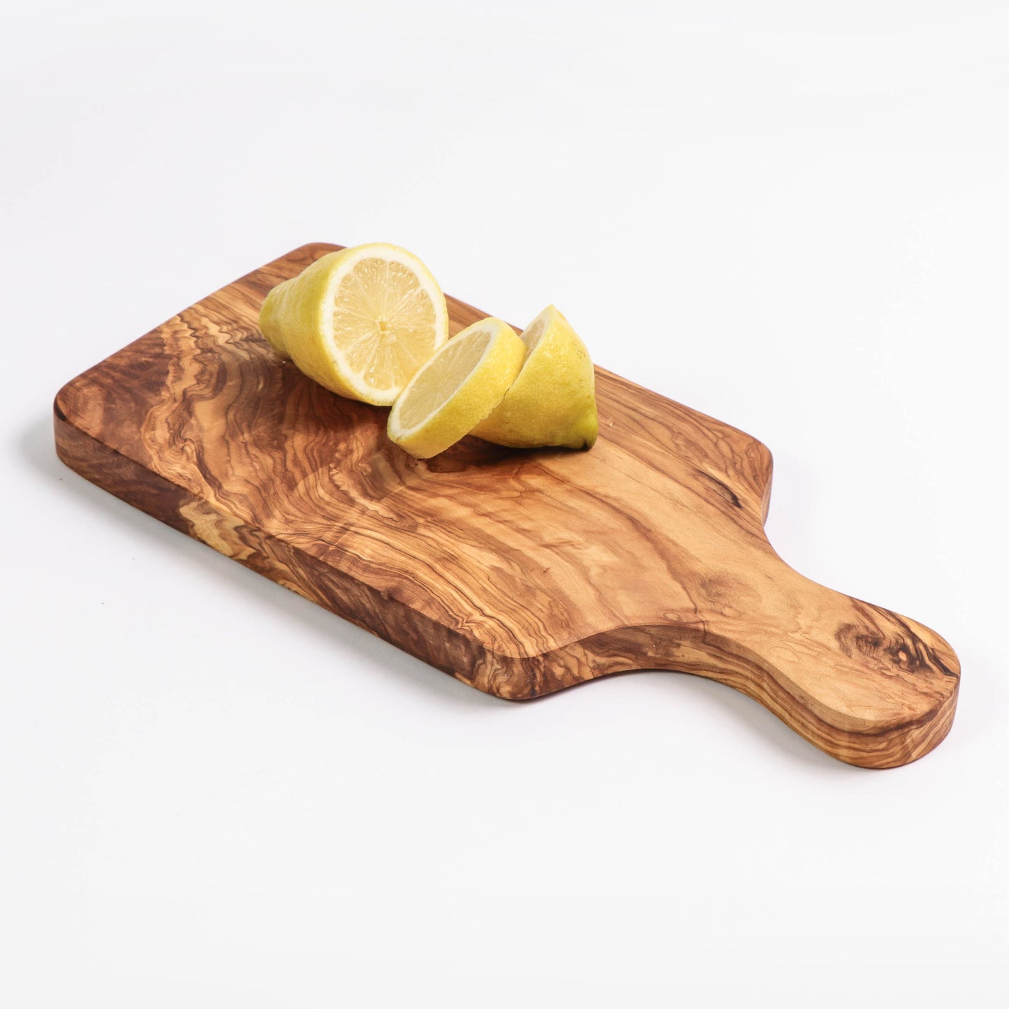 Olive Wood Rectangular Cutting Board with Handle, Handmade