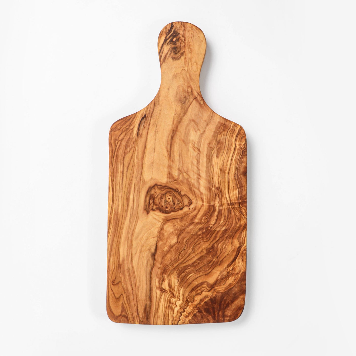 Olive Wood Rectangular Cutting Board with Handle, Handmade