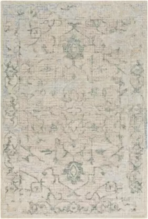 Beige Wool Area Rug  (5 cm, X 8 cm, Rectangle)