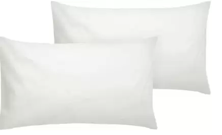 Microfibre Solid Sleeping Pillow Pack of 2  (White)