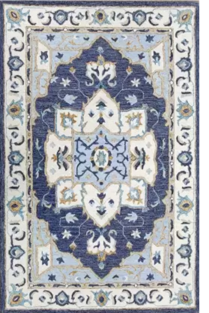 Multicolor Wool Carpet  (5 cm, X 8 cm, Rectangle)
