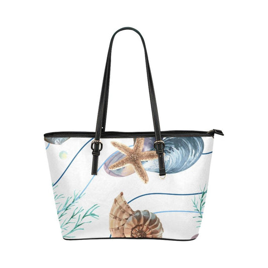 Women’s Shoulder Bag, Sea Shell Beach Double Handle Handbag